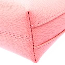 Pre Owned Furla Pink Textured Leather Mini Piper Crossbody Bag