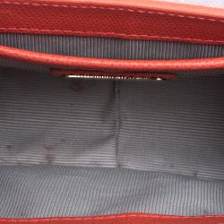 Pre Owned Furla Orange Leather Mini Metropolis Top Handle Bag