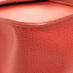 Pre Owned Furla Orange Leather Mini Metropolis Top Handle Bag