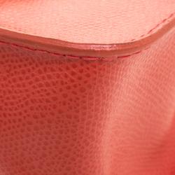 Pre Owned Furla Orange Leather Mini Metropolis Top Handle Bag