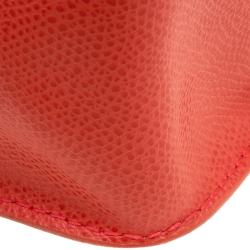 Pre Owned Furla Orange Leather Mini Metropolis Top Handle Bag