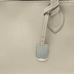 Pre Owned Furla Off White Leather Giselle Tote