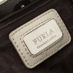 Pre Owned Furla Off White Leather Giselle Tote