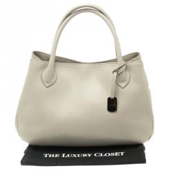 Pre Owned Furla Off White Leather Giselle Tote