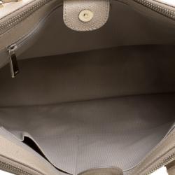 Pre Owned Furla Beige Leather Large Lotus Carry All Tote