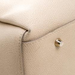 Pre Owned Furla Beige Leather Large Lotus Carry All Tote