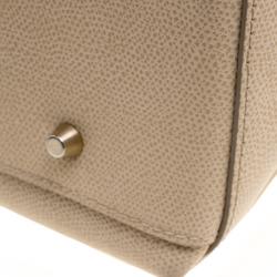 Pre Owned Furla Beige Leather Large Lotus Carry All Tote