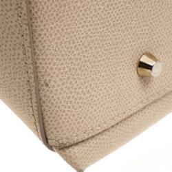 Pre Owned Furla Beige Leather Large Lotus Carry All Tote