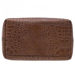 مملوكة مسبقًا حقيبة فورلا كاندي كروكو مطاط بني