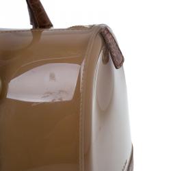 مملوكة مسبقًا حقيبة فورلا كاندي كروكو مطاط بني