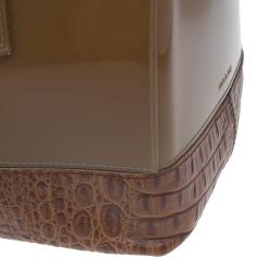 مملوكة مسبقًا حقيبة فورلا كاندي كروكو مطاط بني