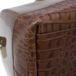 مملوكة مسبقًا حقيبة فورلا كاندي كروكو مطاط بني