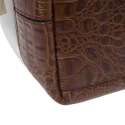 مملوكة مسبقًا حقيبة فورلا كاندي كروكو مطاط بني