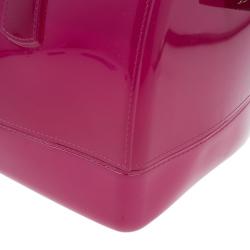 Furla Pink Glossy Rubber Candy Satchel Bag