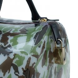 Pre Owned Furla Camo Rubber Candy Satchel Bag