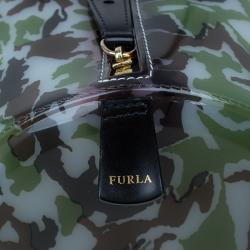Pre Owned Furla Camo Rubber Candy Satchel Bag