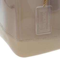 Pre Owned Furla Grey Glossy Rubber Candy Satchel