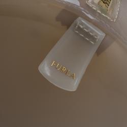Pre Owned Furla Grey Glossy Rubber Candy Satchel