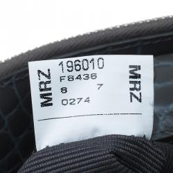 Pre Owned Furla Grey Croc Embossed Leather Large Lotus Tote