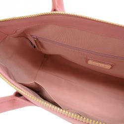 Pre Owned Furla Pink Saffiano Leather Medium Linda Satchel