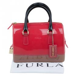 مملوكة مسبقًا حقيبة فورلا كاندي ميني مطاط لامع ثلاثية اللون