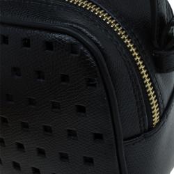 Pre Owned حقيبة كروس فورلا ميني يو يو جلد أسود