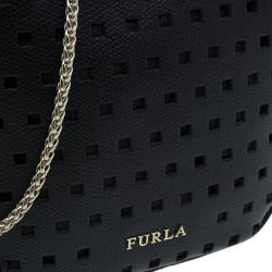 Pre Owned حقيبة كروس فورلا ميني يو يو جلد أسود