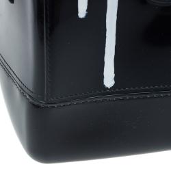 Pre Owned Furla Onyx Glossy Rubber Limited Edition Painting Candy Satchel