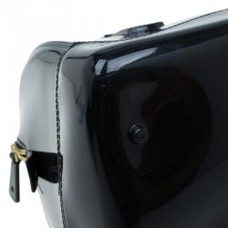 Pre Owned Furla Onyx Glossy Rubber Limited Edition Painting Candy Satchel