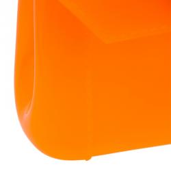 Pre Owned Furla Orange Glossy Rubber Mini Candy Crossbody Bag