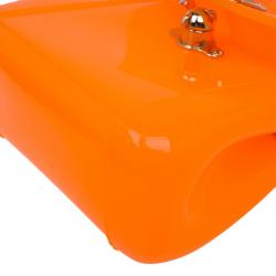 Pre Owned Furla Orange Glossy Rubber Mini Candy Crossbody Bag