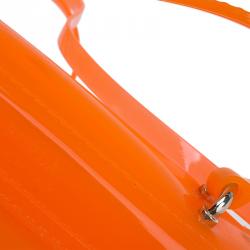 Pre Owned Furla Orange Glossy Rubber Mini Candy Crossbody Bag
