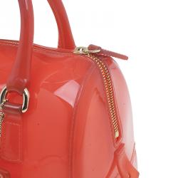 Pre Owned Furla Red PVC Candy Mini Satchel