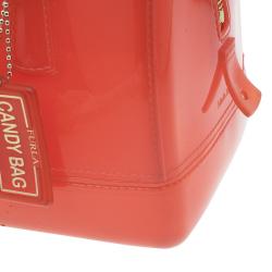 Pre Owned Furla Red PVC Candy Mini Satchel