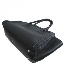 Pre Owned Furla Black Grainy Calf Leather Medium College Tote