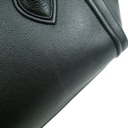 Pre Owned Furla Black Grainy Calf Leather Medium College Tote