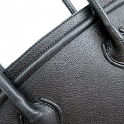 Pre Owned Furla Black Grainy Calf Leather Medium College Tote