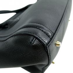 Pre Owned Furla Black Grainy Calf Leather Medium College Tote