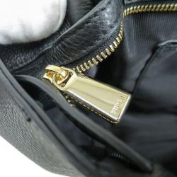 Pre Owned Furla Black Grainy Calf Leather Medium College Tote