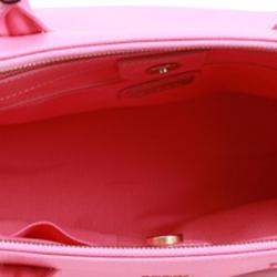 Pre Owned Furla Pink Leather Linda Tote
