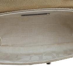 Pre Owned Furla Beige Patent Leather Mini Crossbody Bag