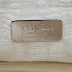 Pre Owned Furla Beige Patent Leather Mini Crossbody Bag