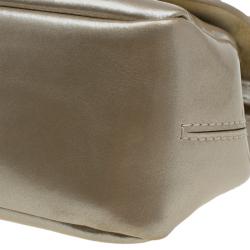 Pre Owned Furla Beige Patent Leather Mini Crossbody Bag