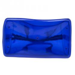 Pre Owned Furla Blue Gloss PVC Candy Satchel Bag