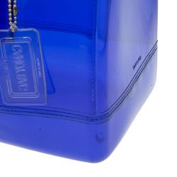 Pre Owned Furla Blue Gloss PVC Candy Satchel Bag