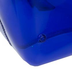 Pre Owned Furla Blue Gloss PVC Candy Satchel Bag