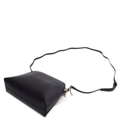 Pre Owned Furla Black Leather Mini Piper Top Handle Bag
