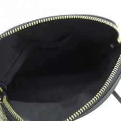 Pre Owned Furla Black Leather Mini Piper Top Handle Bag