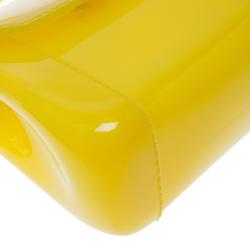 Pre Owned حقيبة كروس فورلا كاندي صغيرة مطاط لامعة صفراء