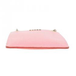 Pre Owned Furla Pink Leather Babylon Phone Bag